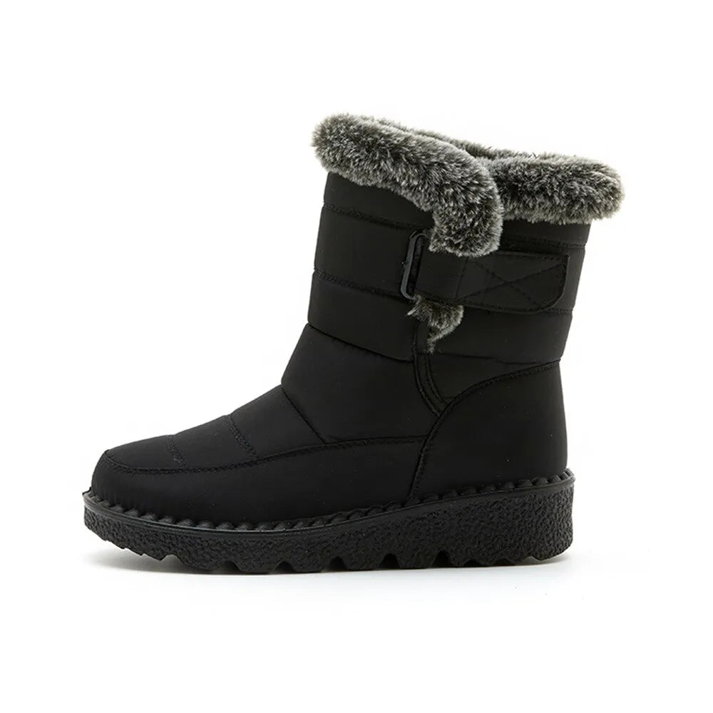 2023 New Faux Fur Waterproof Winter Snow Boots for Men & Women - Warm Platform Ankle Boots
