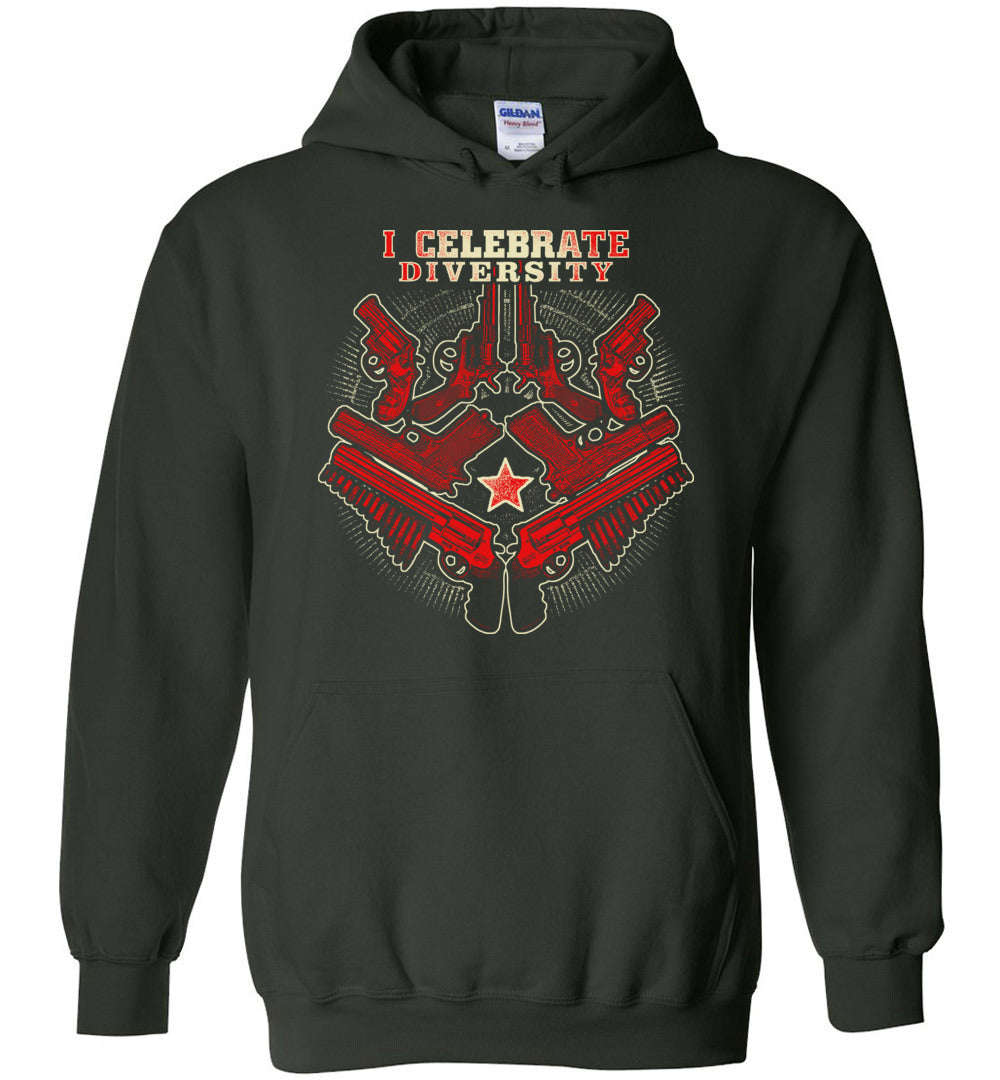 I Celebrate Diversity Mens Hoodie - Unique Design, High Quality, Made in USA