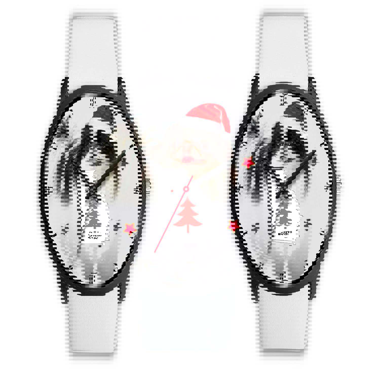 Japanese Chin Dog Georgia Christmas Special Wrist Watch