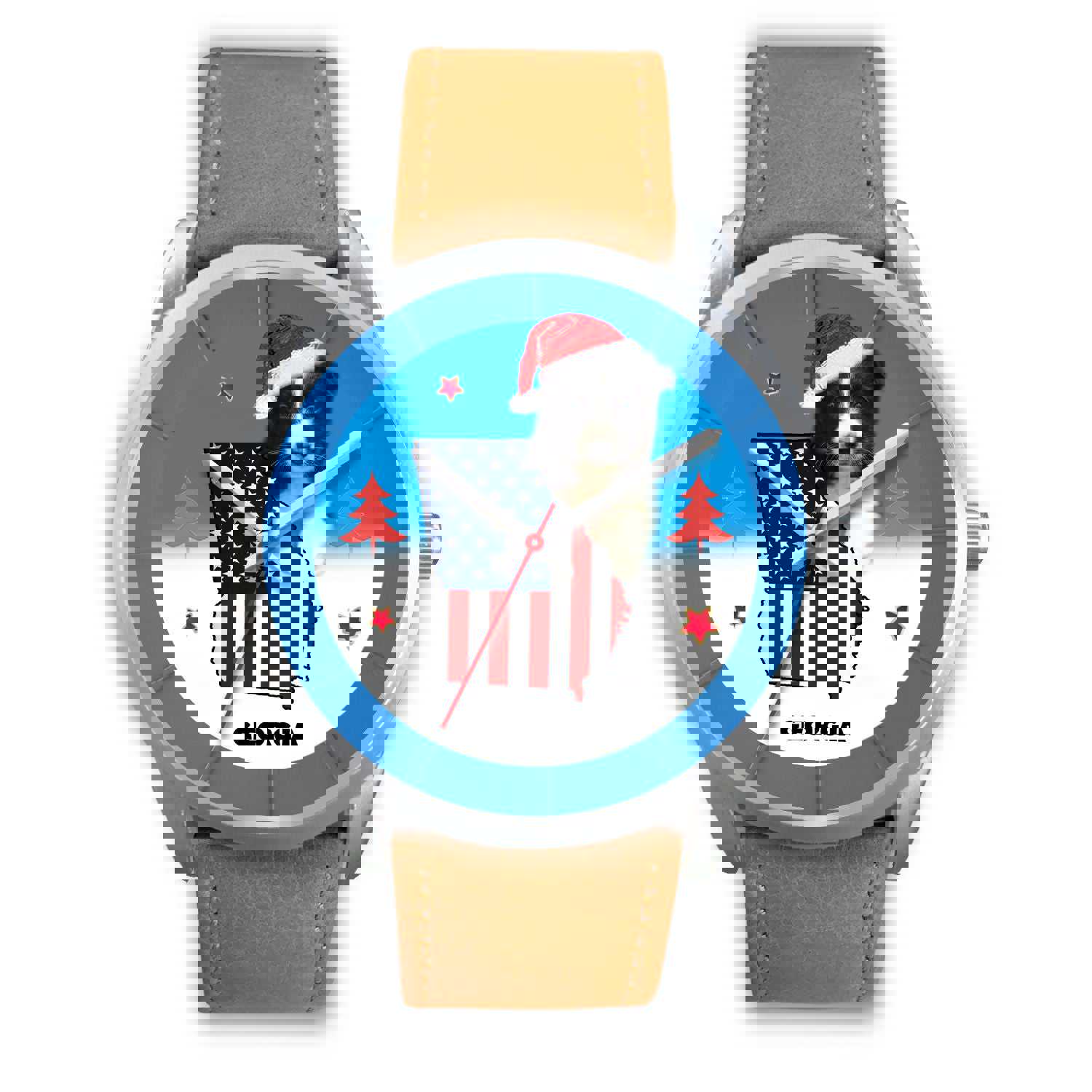 Border Collie Georgia Christmas Special Wrist Watch