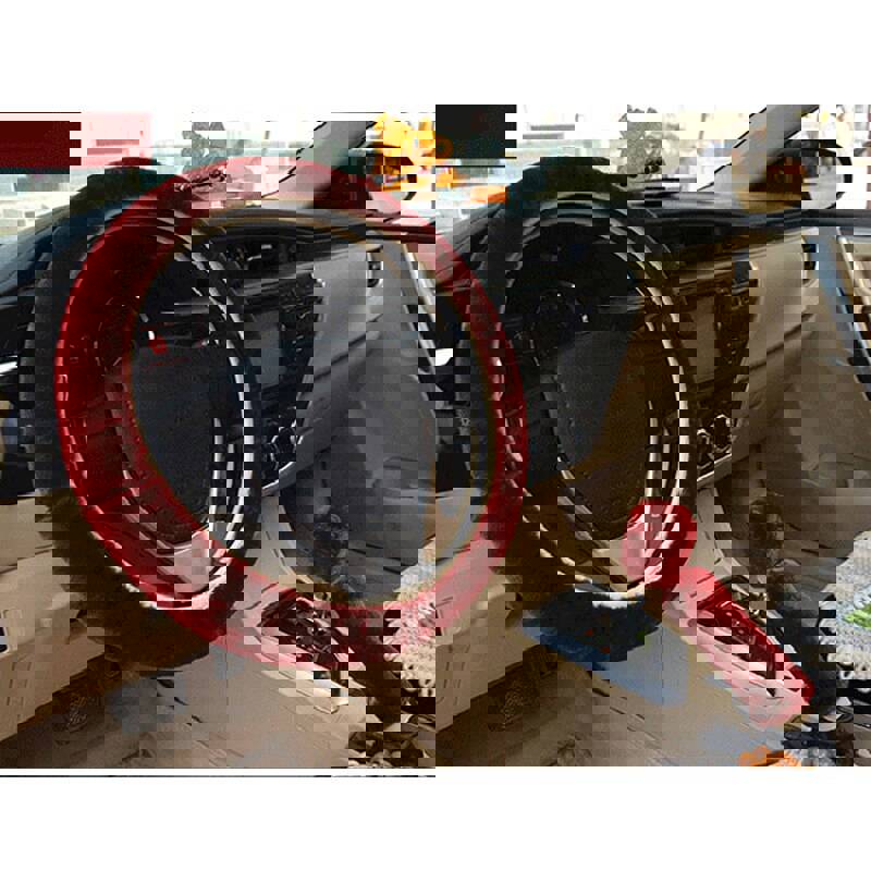 Universal Plush Car Steering Wheel Cover Winter Set - 3-Piece Fur Car Interior Accessories