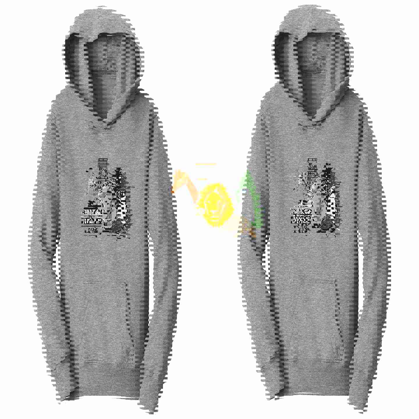 New Zoo Minimalist Animals Logo - Adult Unisex Hoodie Sweatshirt