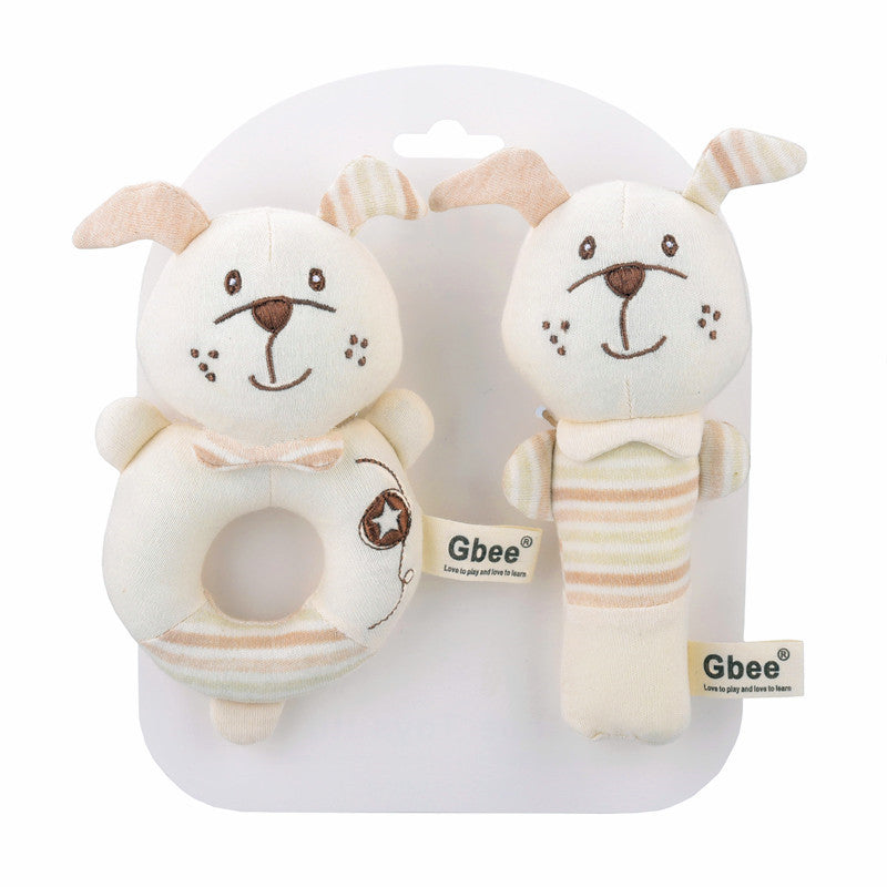 2 Pcs Plush Baby Soft Rattle Toys with Bell and Rattle Paper - Buy 1 Get 1 at 50% Off
