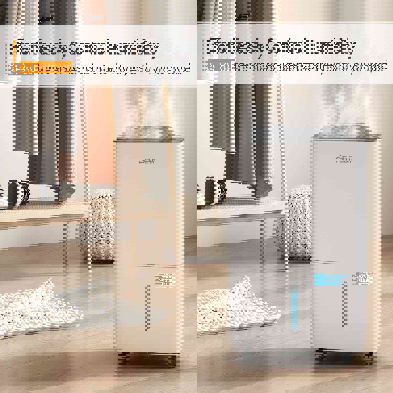 Fehom 80 Pints Energy Star Dehumidifier for Large Spaces up to 5,000 Sq. Ft