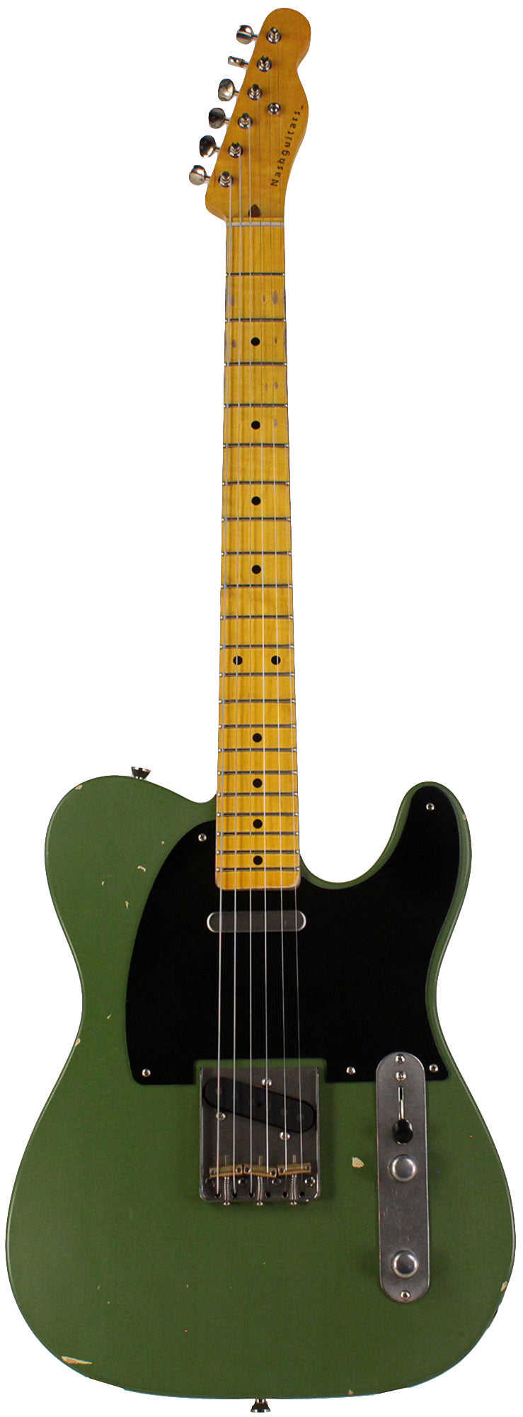 Nash T-52 Guitar, Army Green, Light Aging - Vintage Tele Model with Modern Features