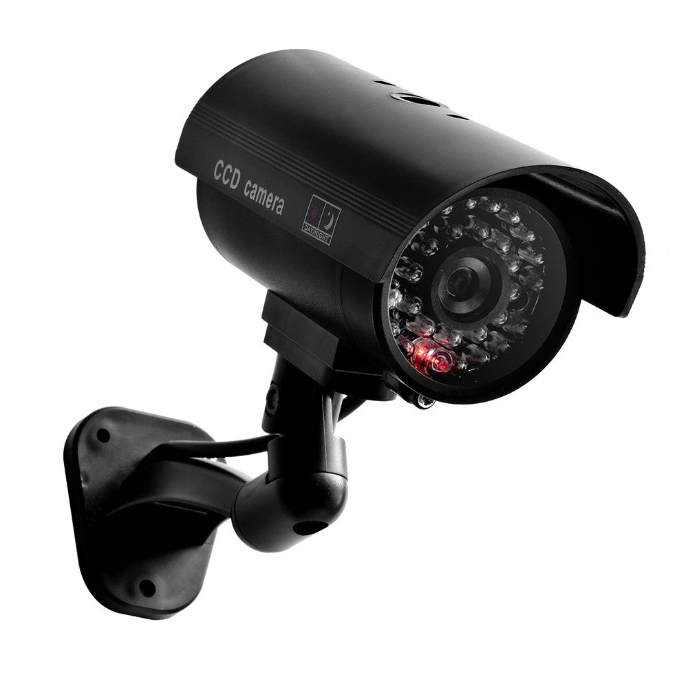 Fake Camera Dummy Waterproof Security CCTV Surveillance Camera With Flashing Red LED Light