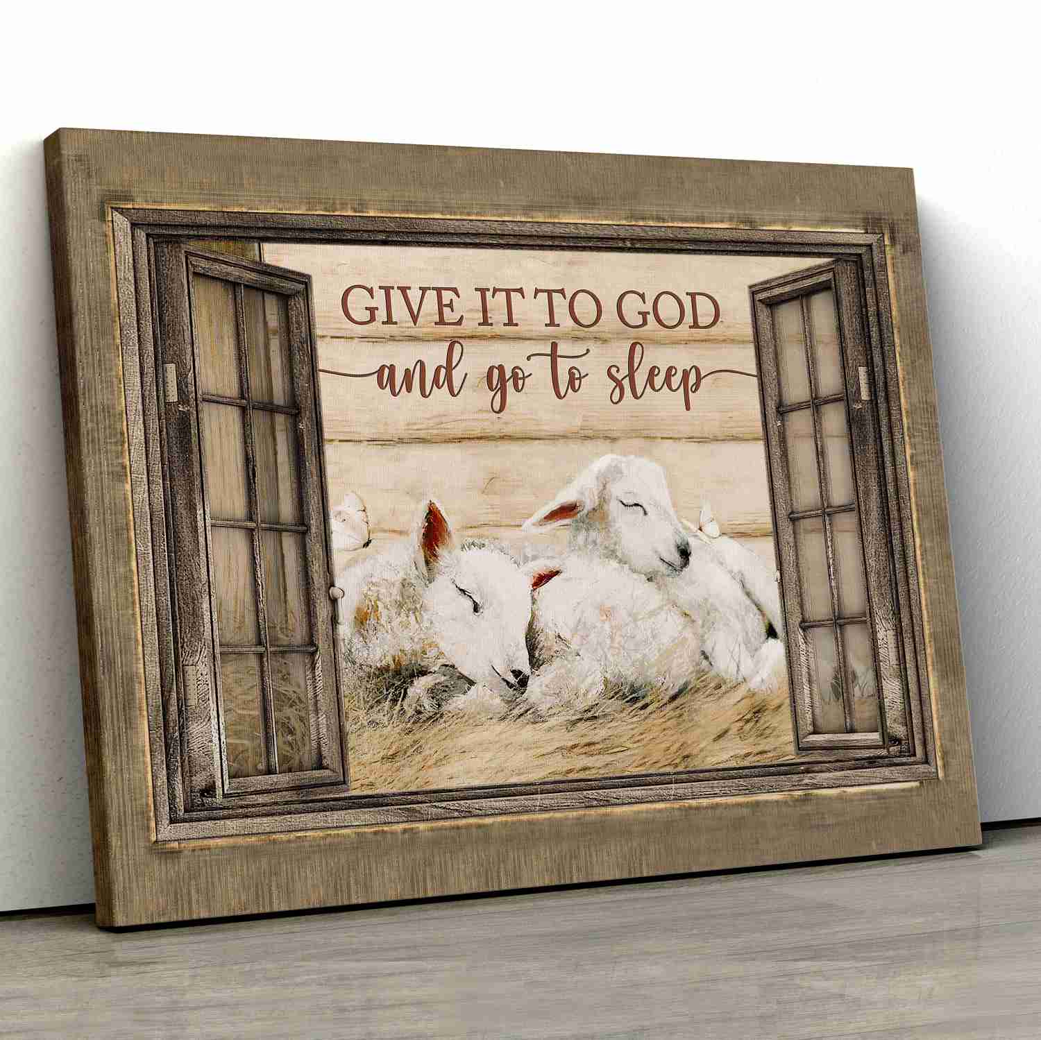 Give it to God and Go to Sleep - Jesus Landscape Canvas Print, Wall Art