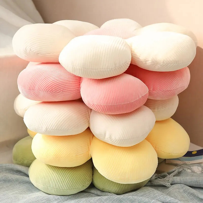 35cm Colorful Flowers Plush Cushion Stuffed Toy for Girls, Babies, and Home Decor