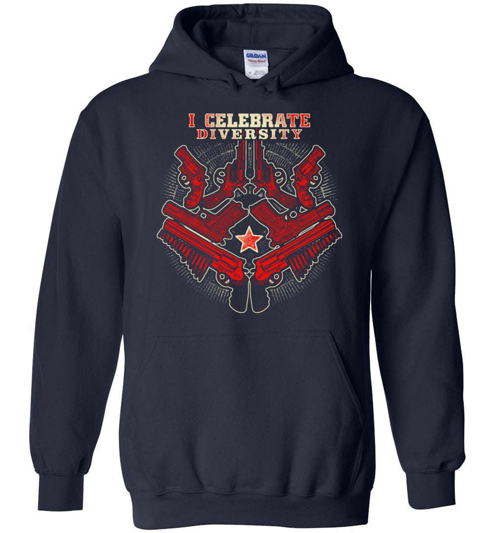I Celebrate Diversity Mens Hoodie - Unique Design, High Quality, Made in USA