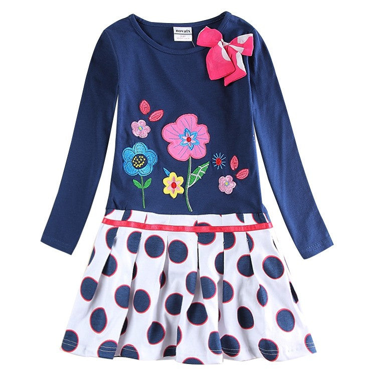 Nova Floral Baby Girl Dress - Long Sleeve Party Dress for Girls