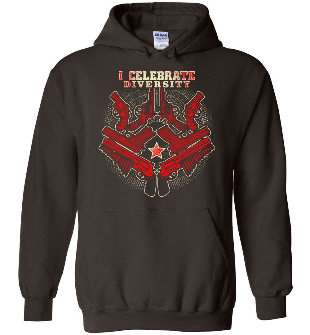 I Celebrate Diversity Mens Hoodie - Unique Design, High Quality, Made in USA