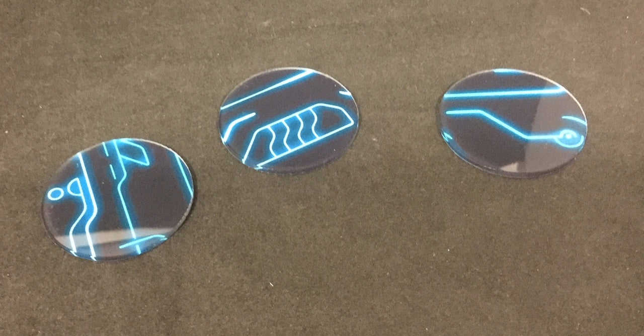 Basing Inserts: Electronic 50mm Color for Miniatures