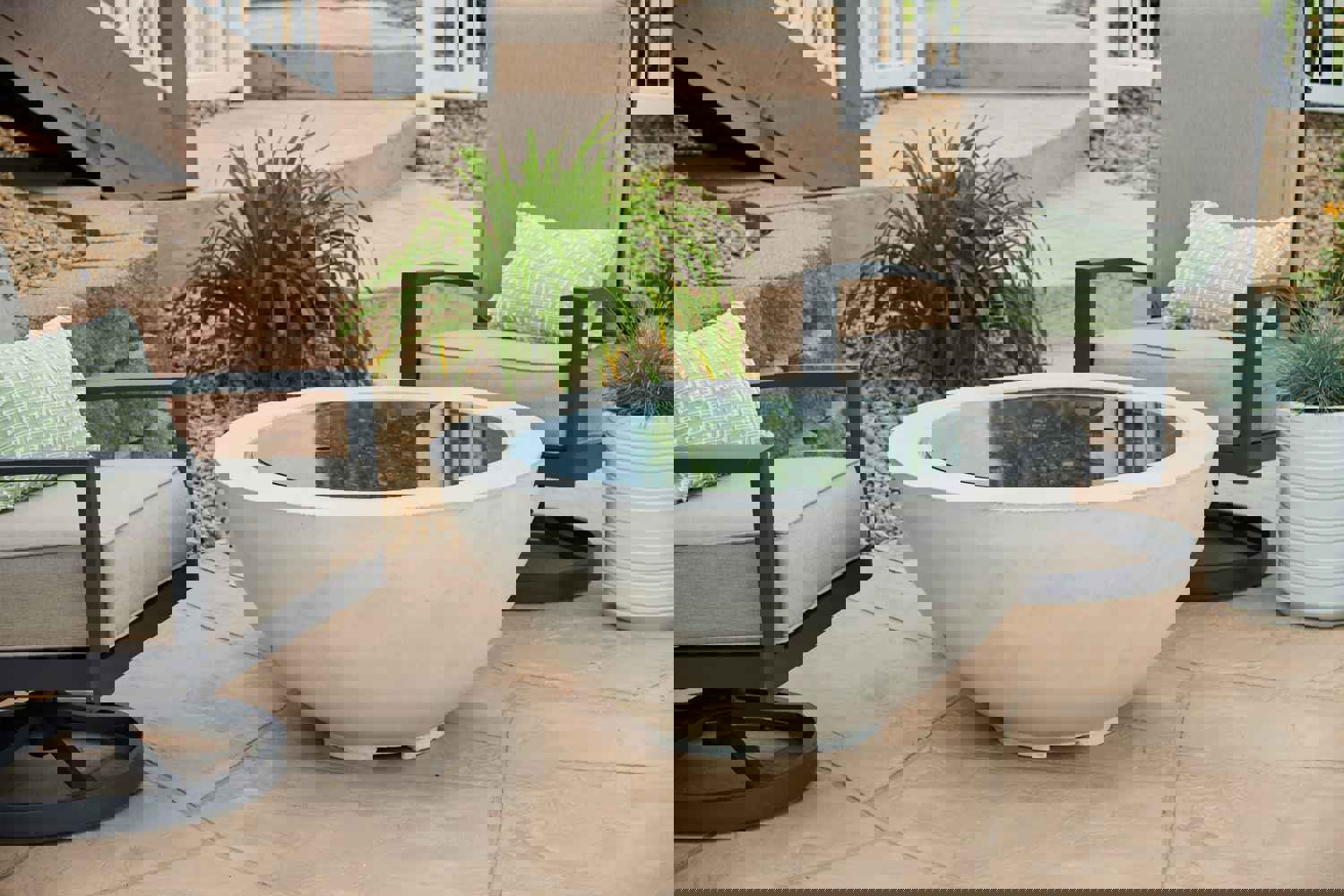 Outdoor Greatroom CV-30 Cove 42 Round Concrete Gas Fire Pit Bowl