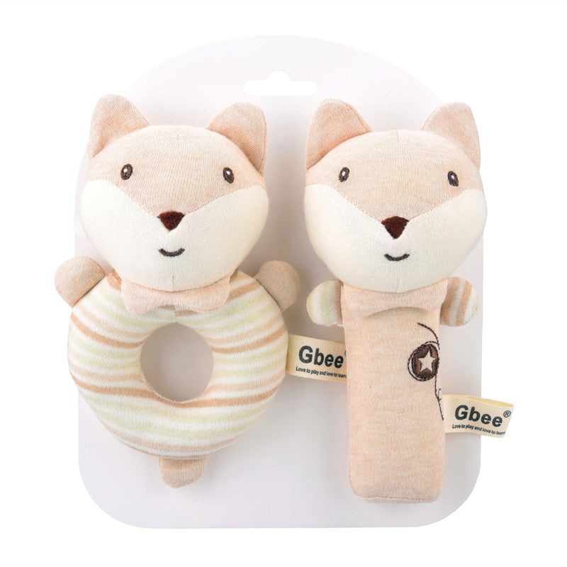 2 Pcs Plush Baby Soft Rattle Toys with Bell and Rattle Paper - Buy 1 Get 1 at 50% Off