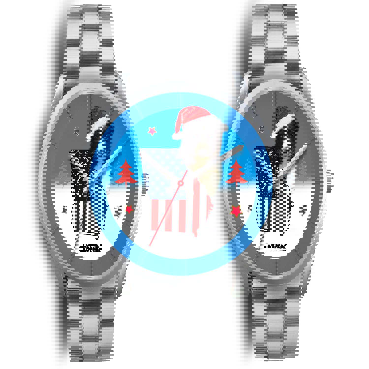 Border Collie Georgia Christmas Special Wrist Watch