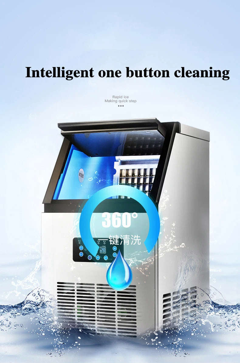 60KG 70KG 80KG Commercial Cube Ice Machine for Bar, Coffee Shop, Tea Shop, or Home Use