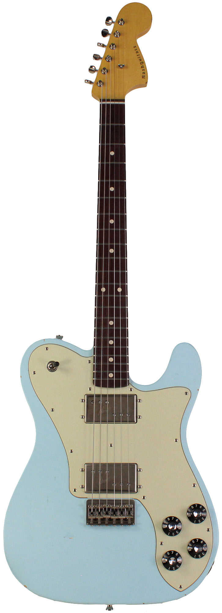 Nash T-72DLX Guitar - Sonic Blue, Rosewood, Light Aging