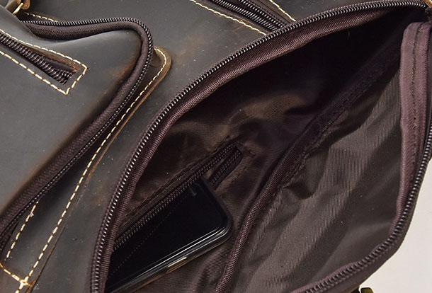Genuine Leather Cool Chest Bag CrossBody Sling Bag for Men