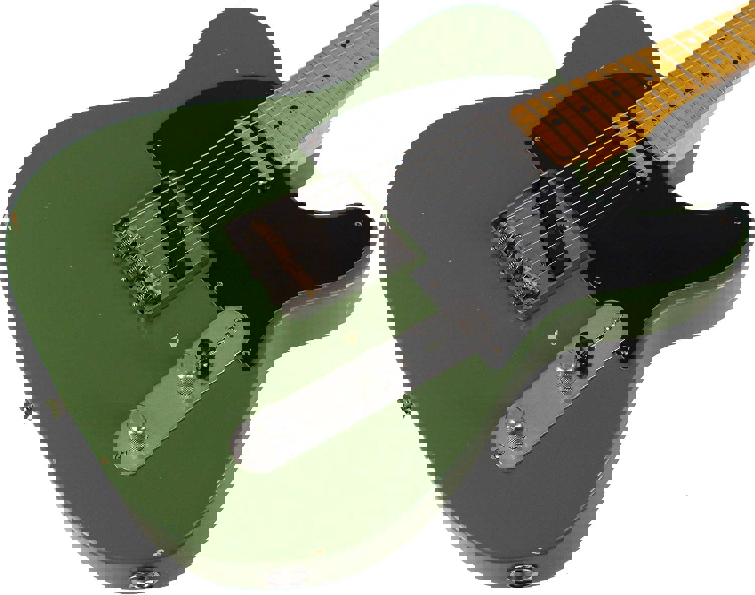 Nash T-52 Guitar, Army Green, Light Aging - Vintage Tele Model with Modern Features