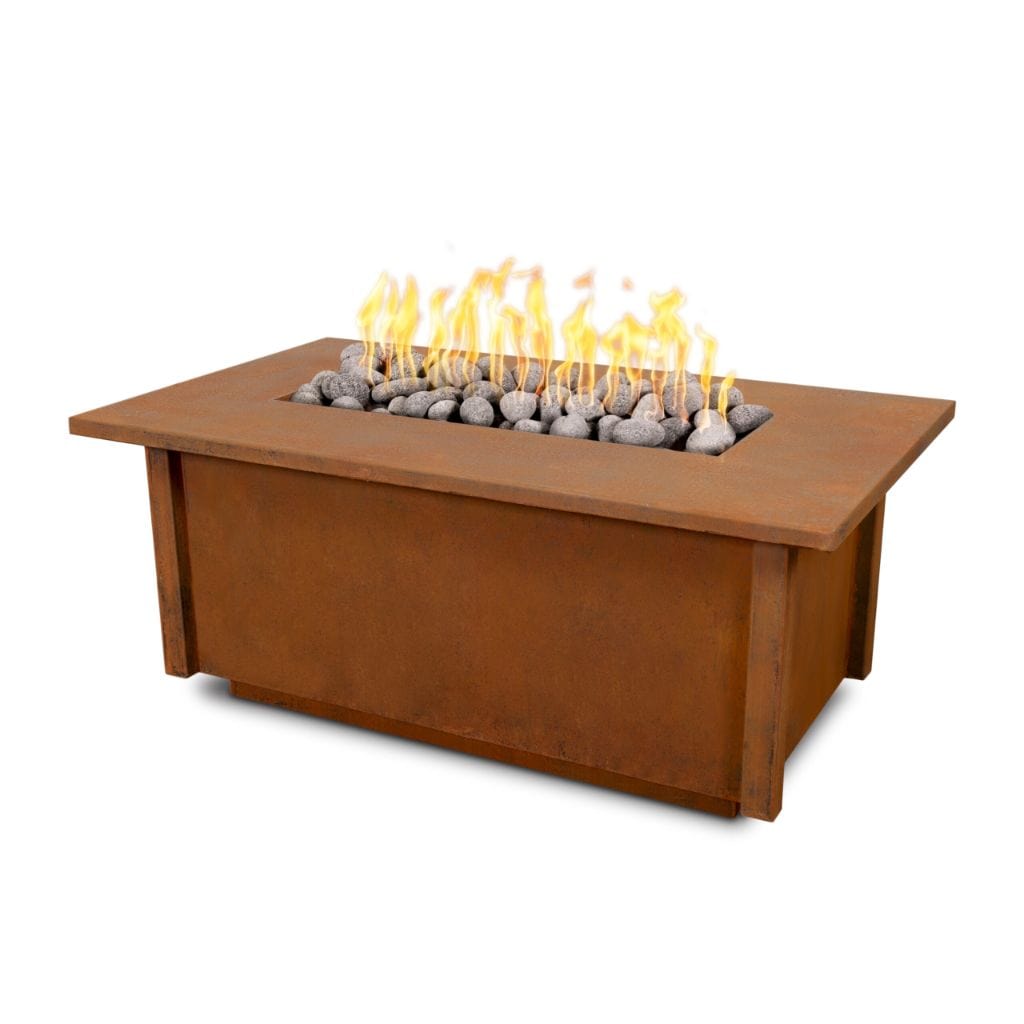 The Outdoor Plus 60 Salinas Copper & Corten Steel & Stainless Steel Rectangle Fire Pit Table
