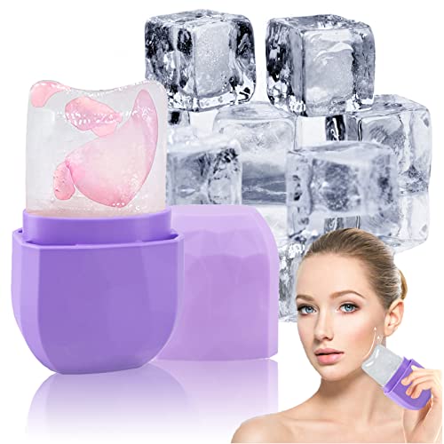 MAITING Ice Roller Silicone Facial and Eye Massager for Skin Care (Purple)