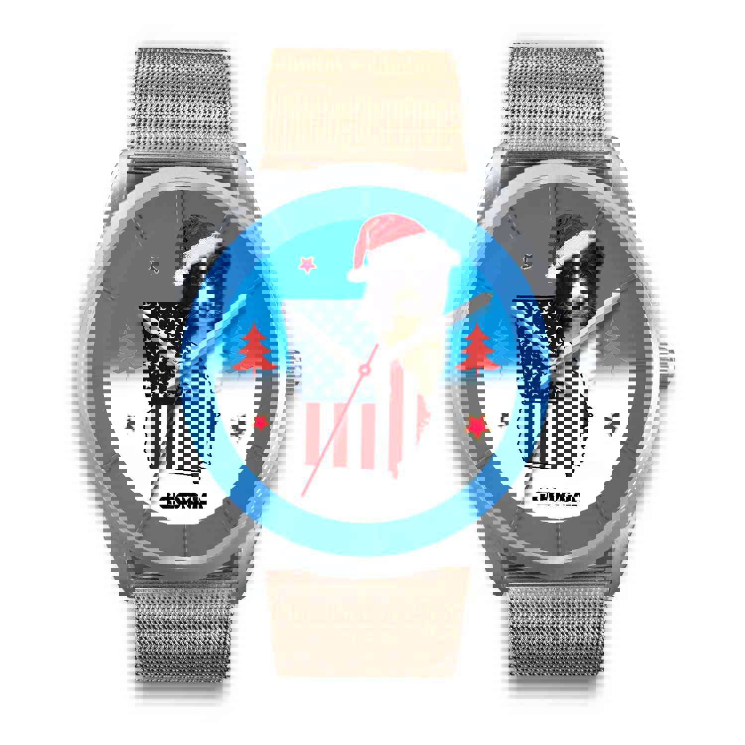 Border Collie Georgia Christmas Special Wrist Watch