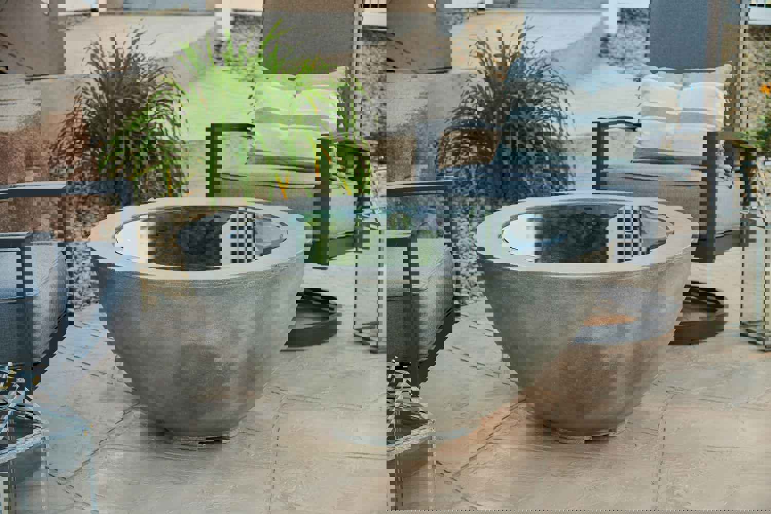 Outdoor Greatroom CV-30 Cove 42 Round Concrete Gas Fire Pit Bowl