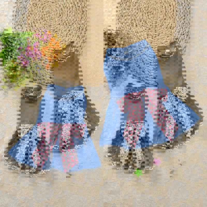 Cute Denim Princess Skirt for Small Dogs - Summer Comfortable Soft Fashion Vest