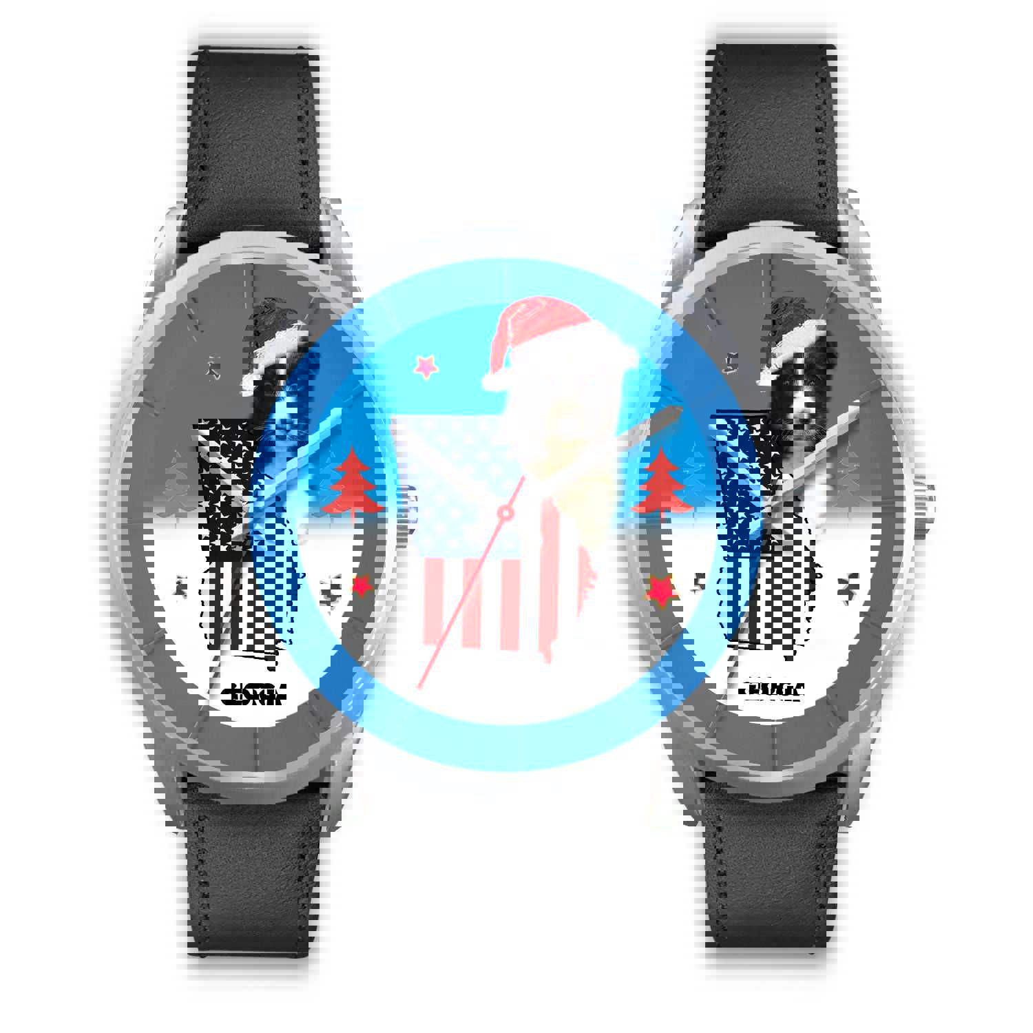 Border Collie Georgia Christmas Special Wrist Watch
