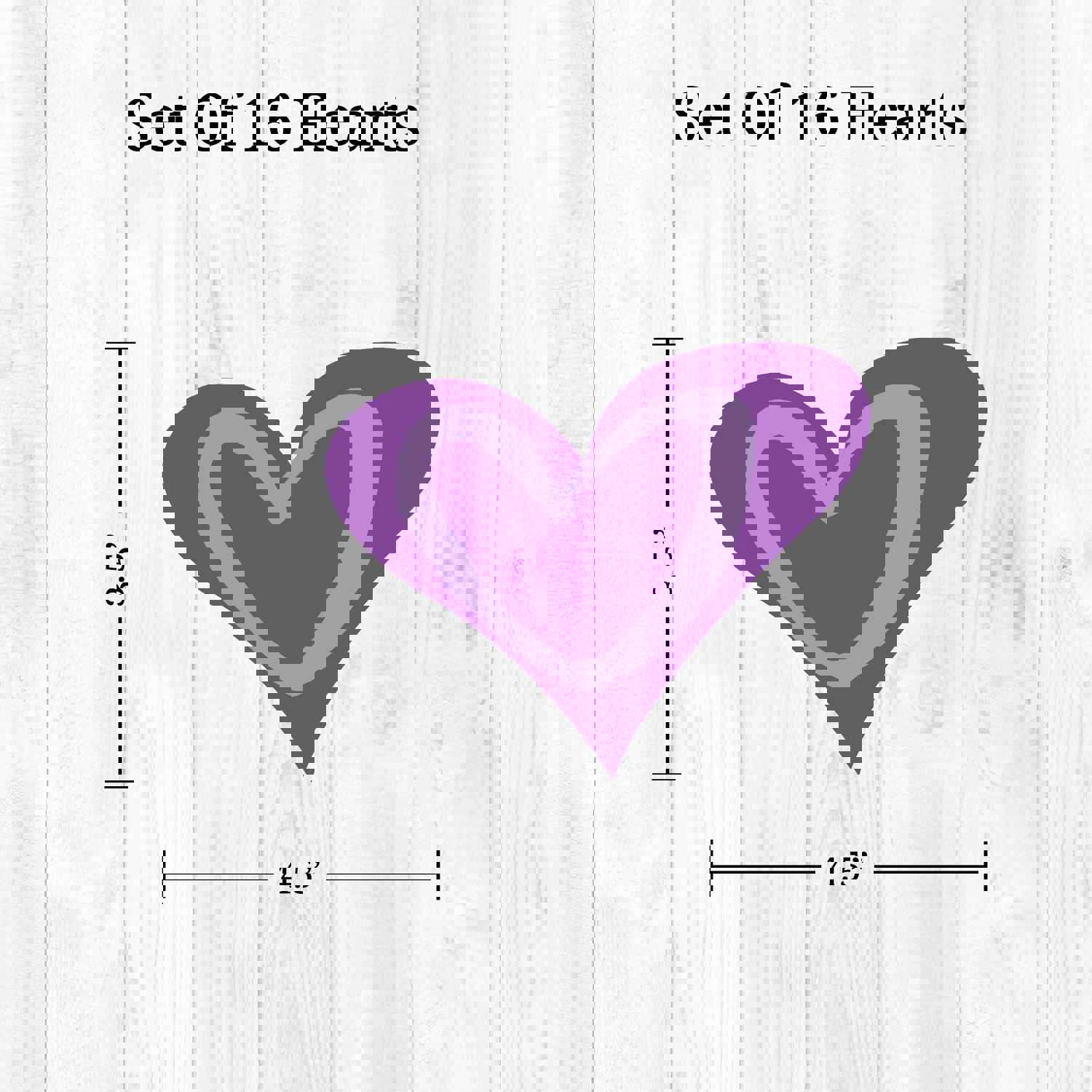 Purple Hearts Wall Decals - Fun & Playful Room Decor