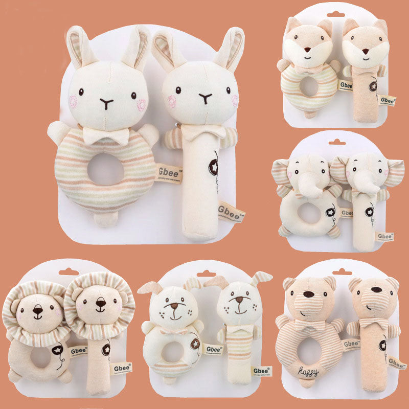 2 Pcs Plush Baby Soft Rattle Toys with Bell and Rattle Paper - Buy 1 Get 1 at 50% Off