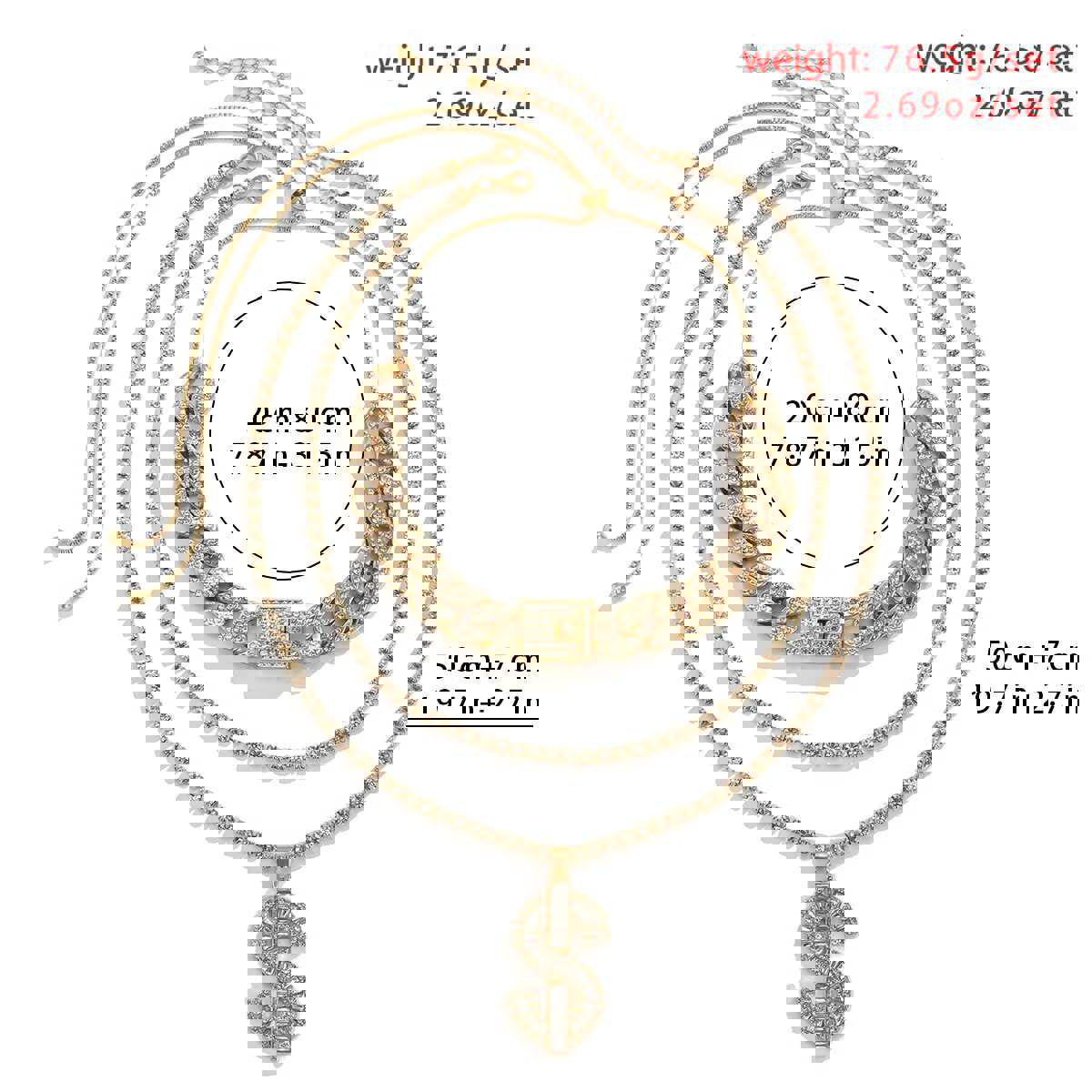 Bling Rhinestone Hip Hop Cuban Link Chain Choker Necklace for Women with Iced Out Crystal Heart Pendant
