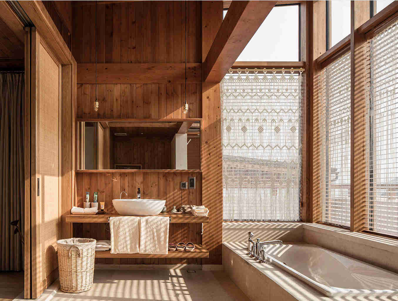 Osunnus Large Long Boho Macrame Curtain Window Room Divider Doorway Curtain