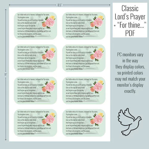 DIY Prayer Box Printable - Our Father & Lords Prayer Craft Kit