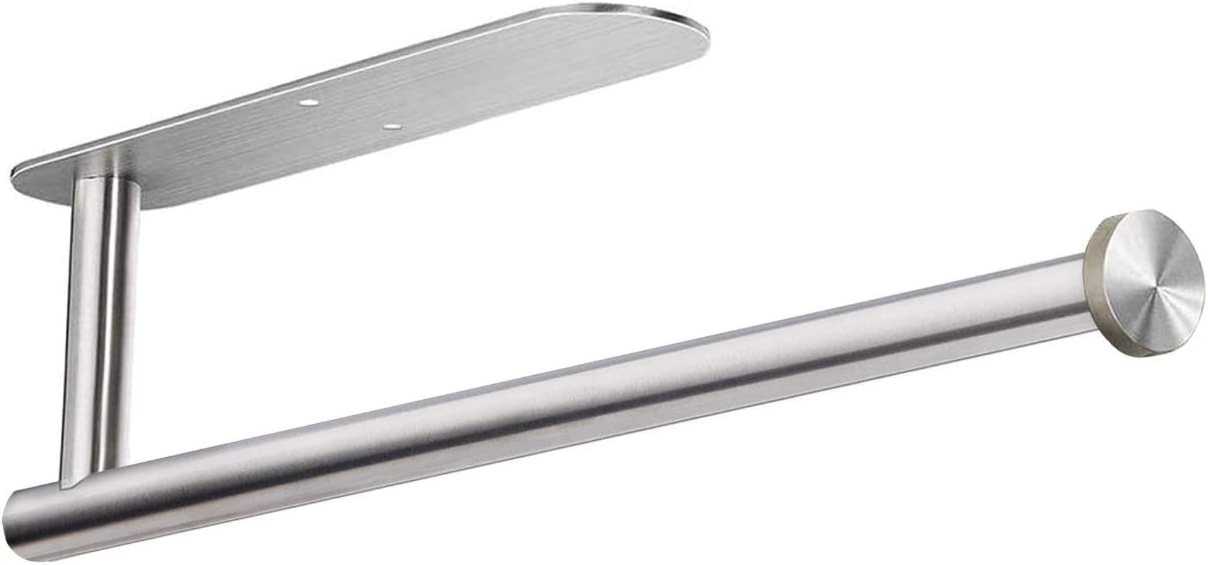 Stainless Steel Paper Towel Holder for Kitchen - Self-Adhesive Under Cabinet Mount