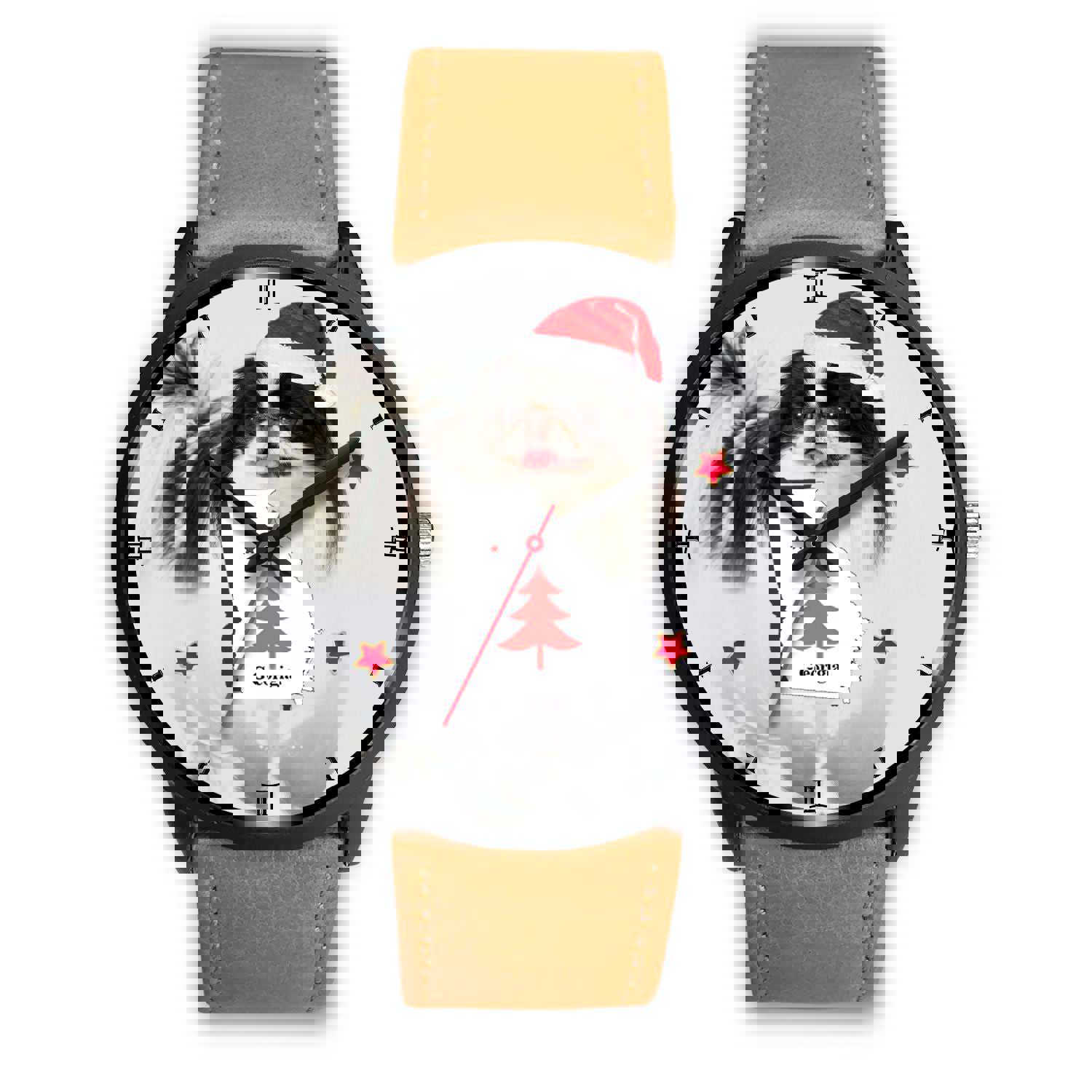 Japanese Chin Dog Georgia Christmas Special Wrist Watch