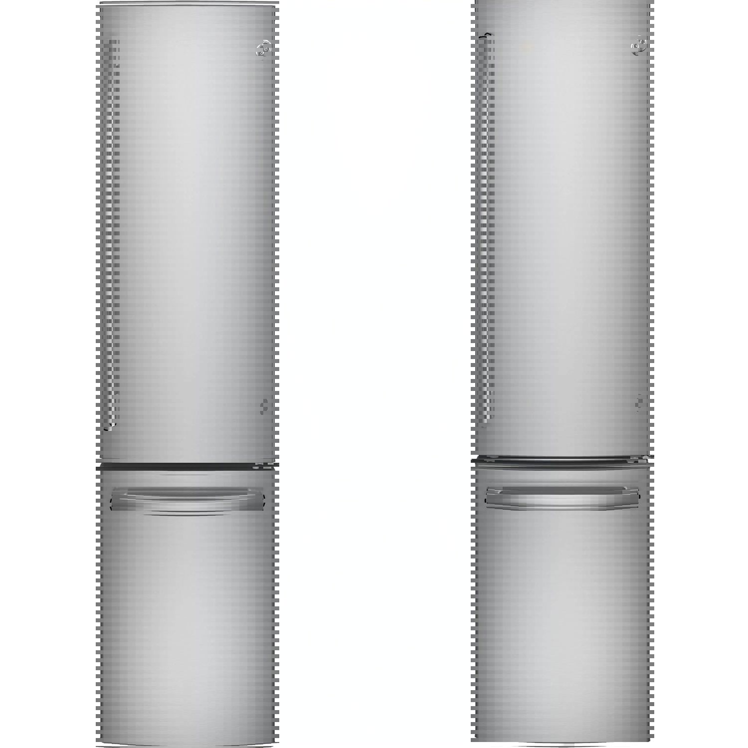 GE 33-inch, 24.9 cu.ft. Bottom Freezer Refrigerator with Ice Dispenser GDE25ESKSS