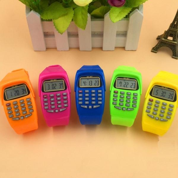 Kids Silicone Multi-Function Calculator Watch - Blue