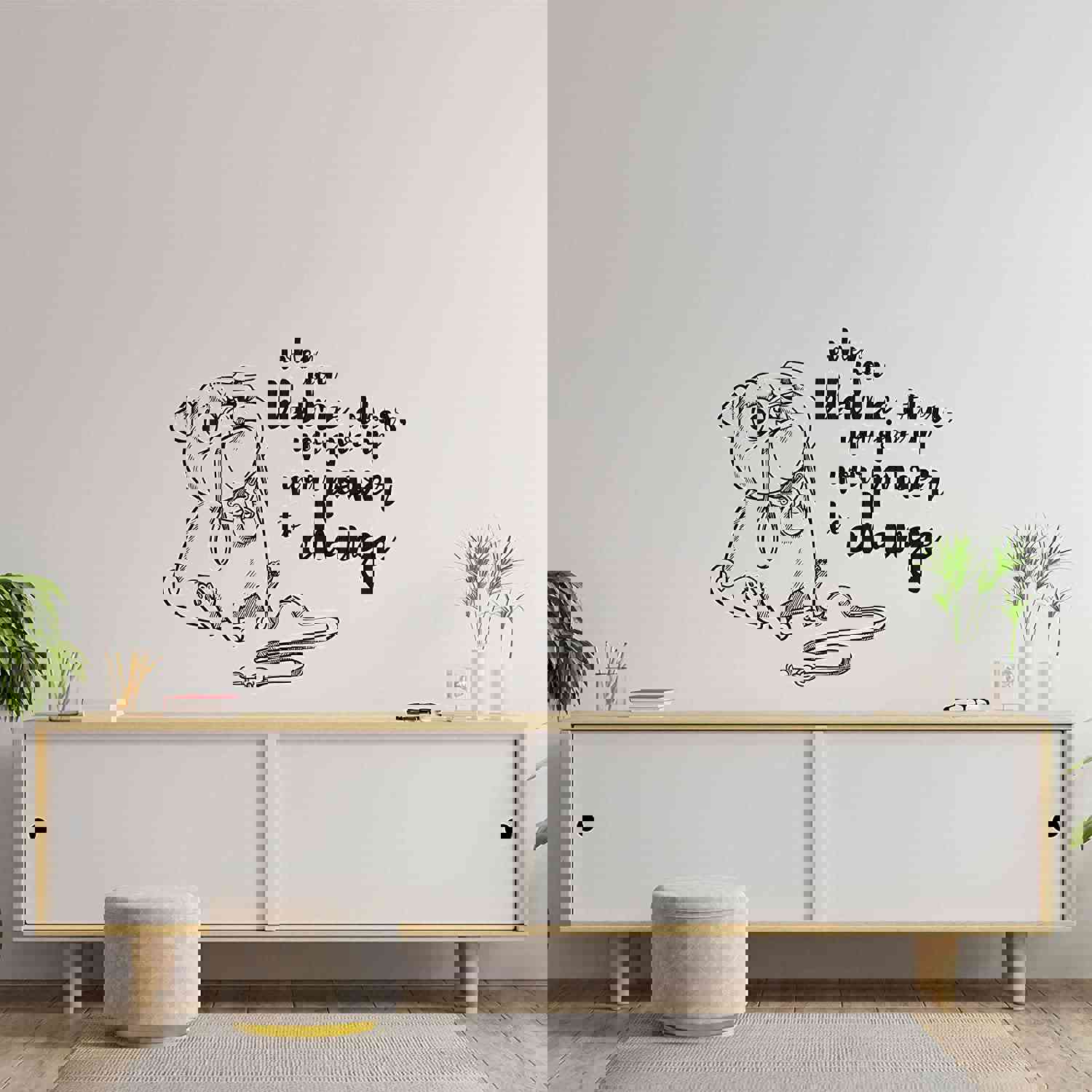 Animal Life Quote Vinyl Wall Sticker Decal - Power Change Dog Dogs Motivation Quote