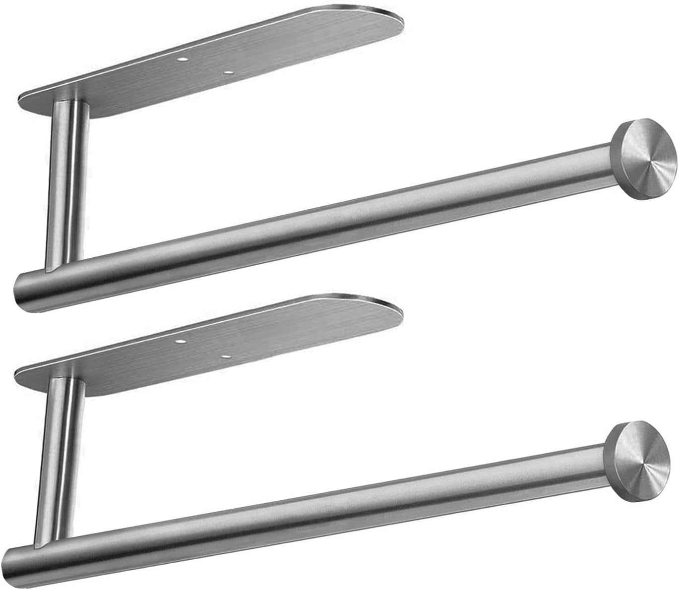 Stainless Steel Under Cabinet Paper Towel Holder - 2PC (Silver)