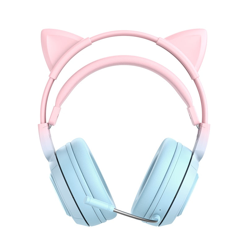 Kawaii Bluetooth Cat Headphones with Microphone