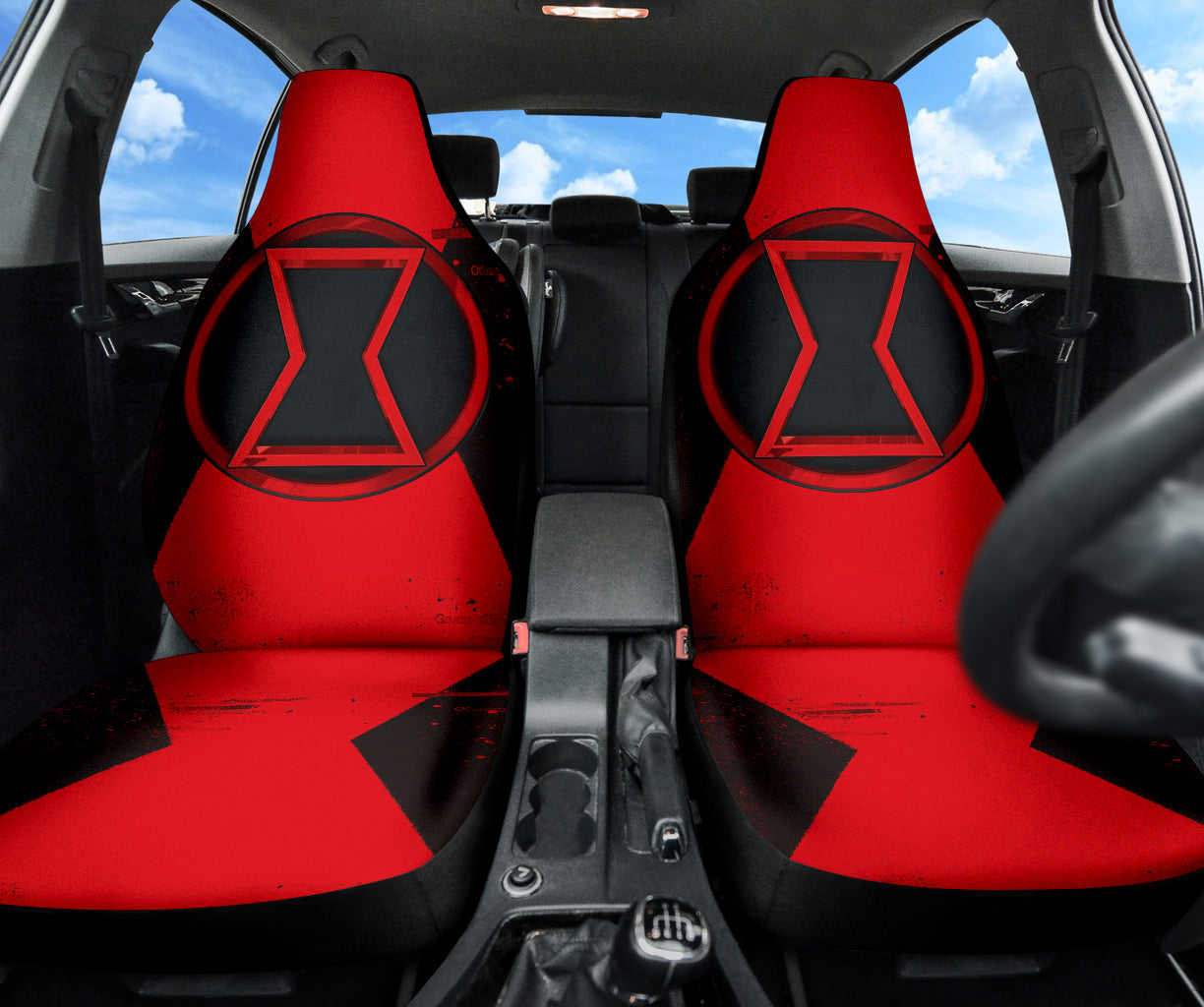 Black Widow Natasha Car Seat Covers - Premium Custom Fit for Cars & SUVs