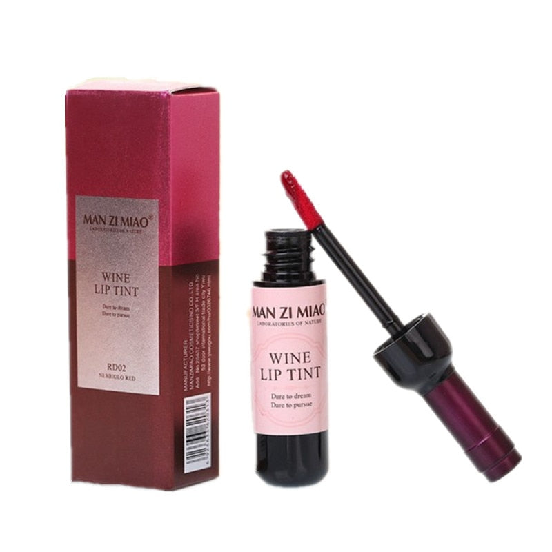 New Arrival Wine Red Korean Style Lip Tint Liquid Lipstick