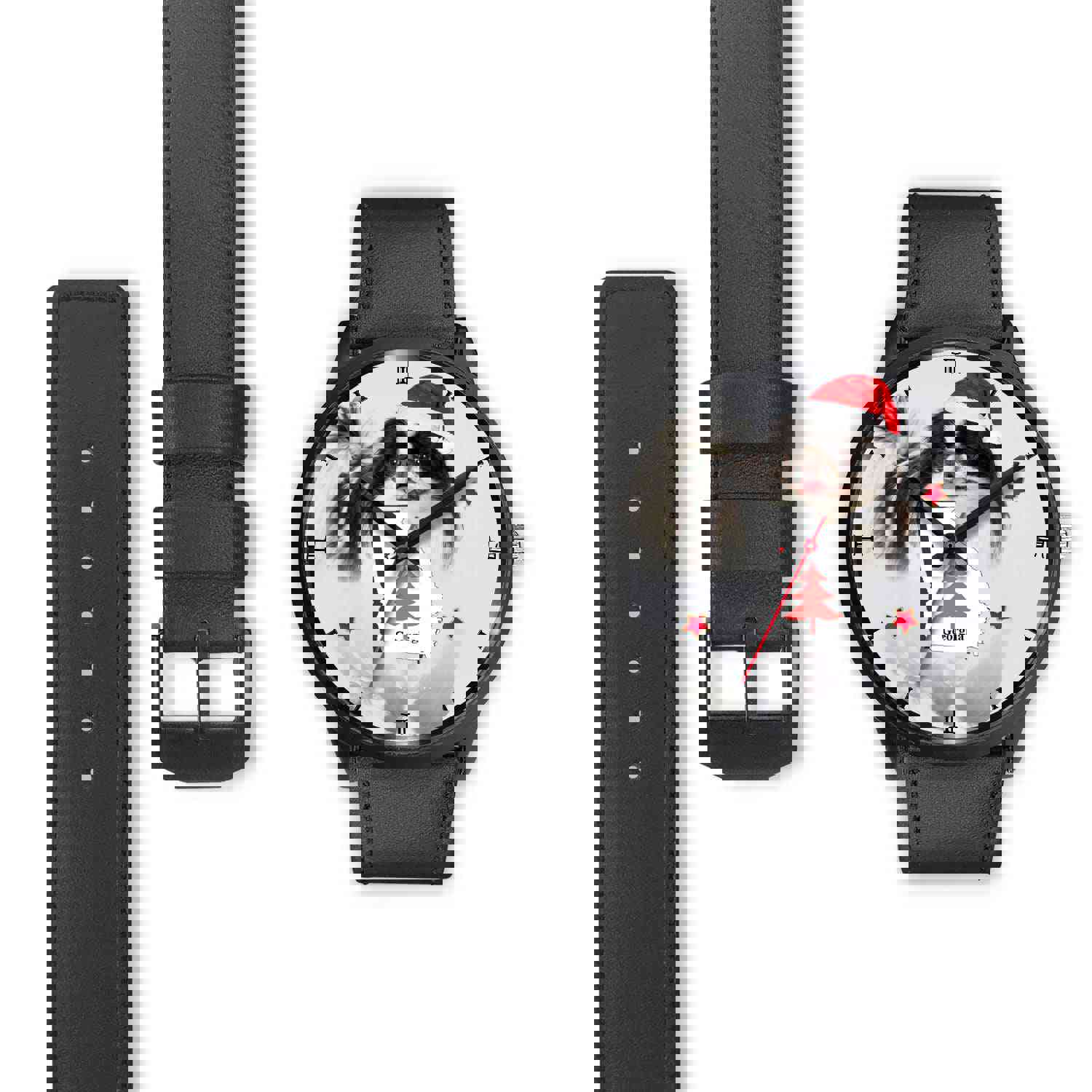 Japanese Chin Dog Georgia Christmas Special Wrist Watch