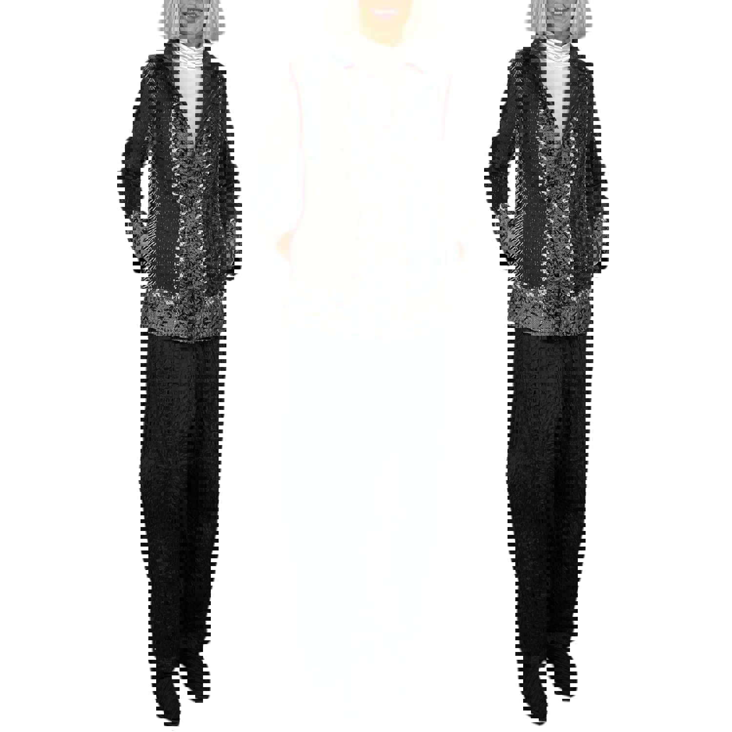 STRIPE RALLIS SIMPLE JACKET - Reversible Classic Fit with Vintage Sari Fabric