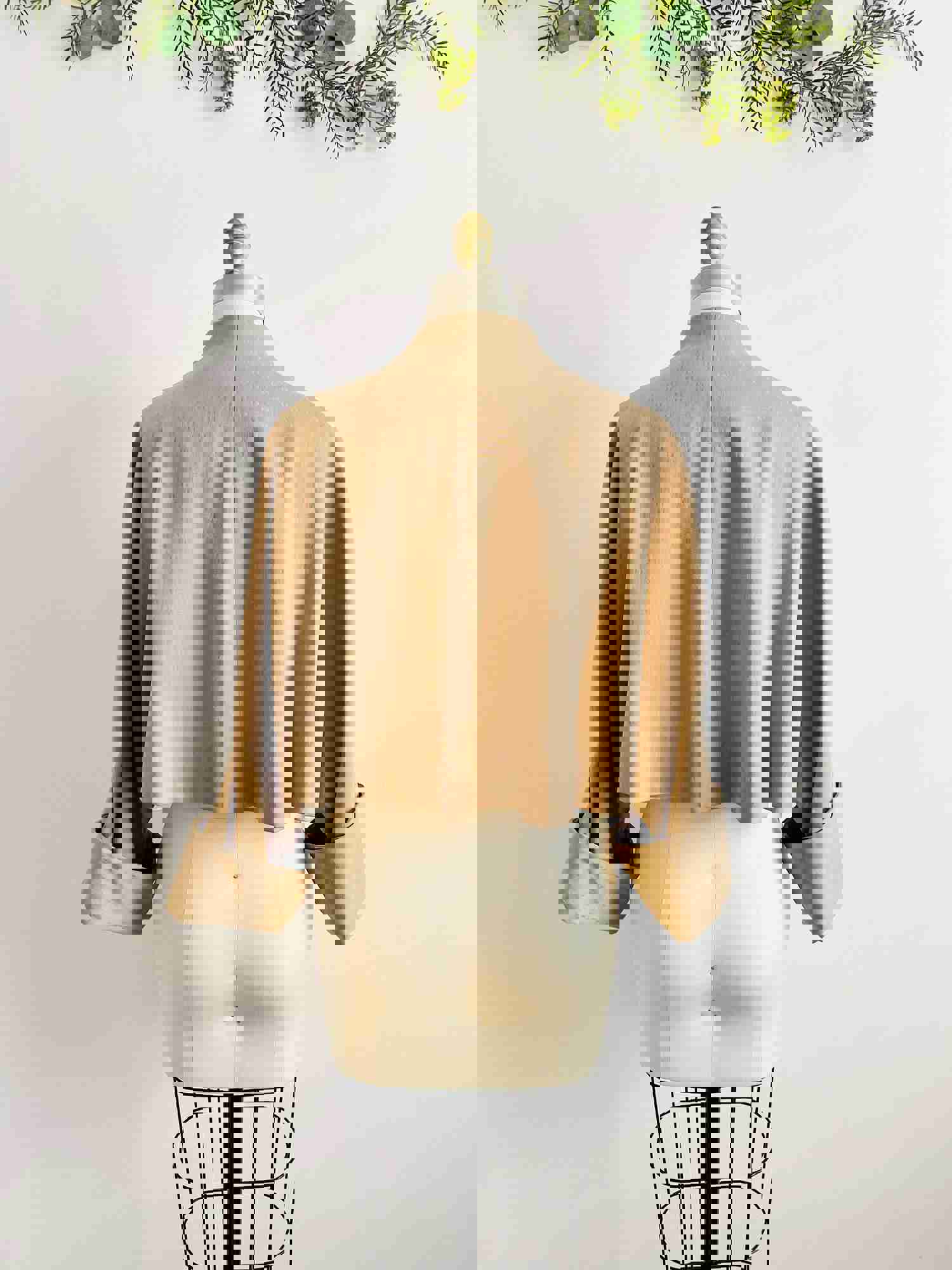 Vintage 1950s Dolman Sleeves Wool Caplet Jacket