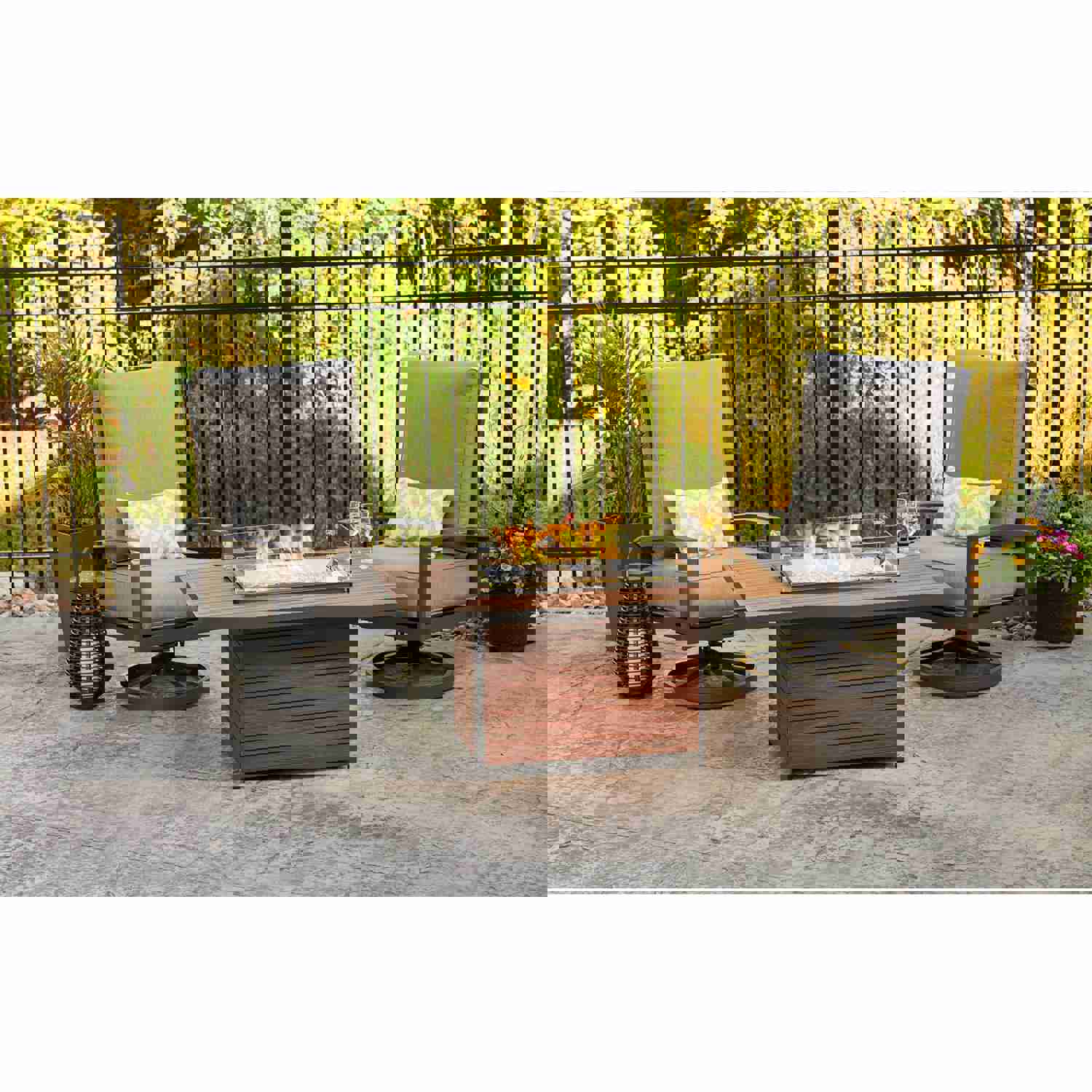 Kenwood Rectangular Chat Height Gas Fire Pit Table | KW-1224-19-K