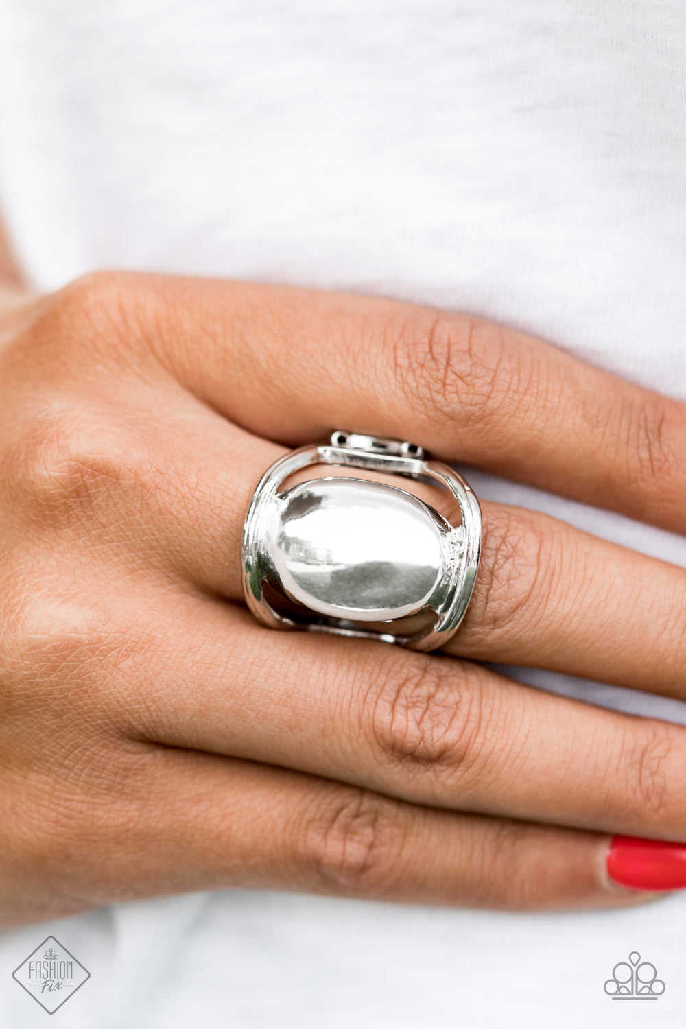 Paparazzi All Shine, All The Time - Silver Ring - Fashion Fix / Trend Blend Exclusive August 2019