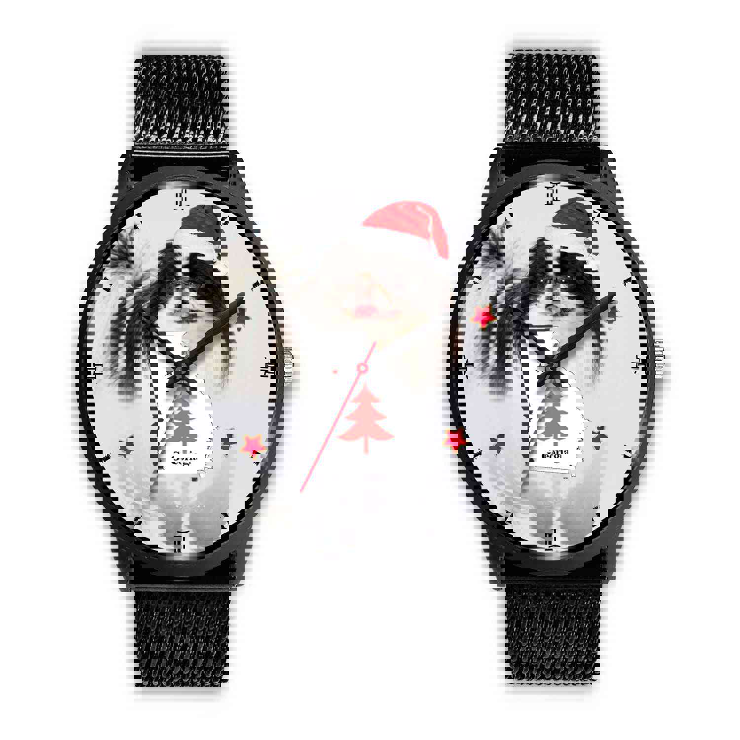 Japanese Chin Dog Georgia Christmas Special Wrist Watch