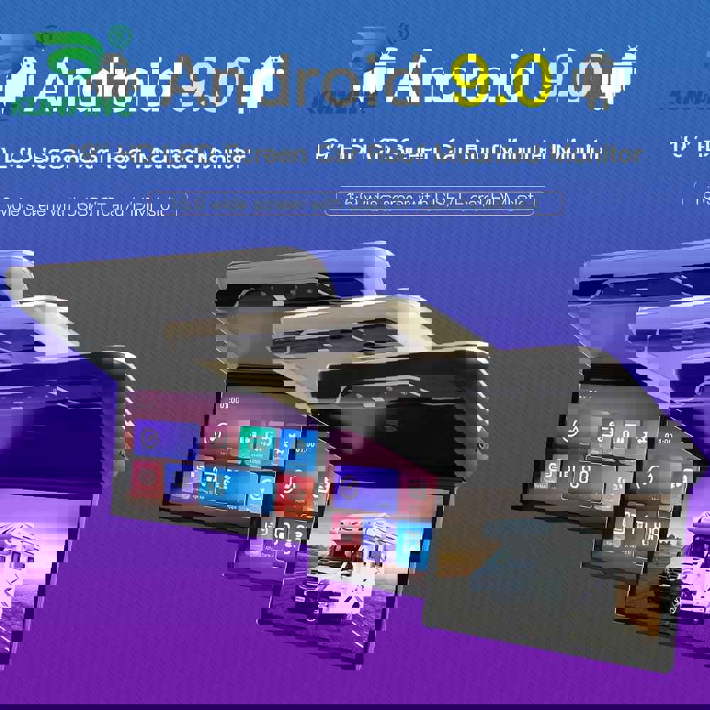 19 Inch Android 9.0 Car Roof Monitor with Flip Down Screen